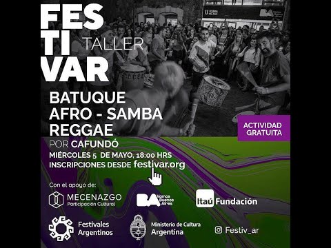 Taller Batuque Afro - Samba reggae por Cafundó - Festivar