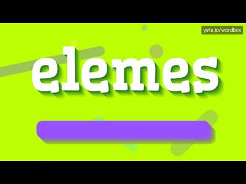 ELEMES - HOW TO PRONOUNCE IT!?
