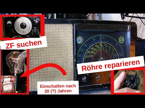 [148] Radionette 1941 - ein 230V Gerät, krachende Röhre, Trimmkondensator, Zwischenfrequenz