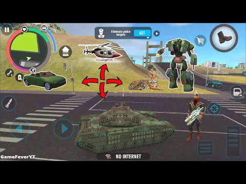 Real Gangster Crime (Black Tank Fight Police Man) Black Tank Stuck on Container- Android Gameplay HD