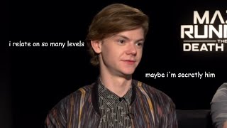 thomas brodie-sangster being a mood for 2 minutes straight
