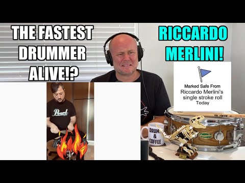 Drum Teacher Reacts: RICCARDO MERLINI | KILLER HANDS SPEED - Daily Routine (from 300 to 340BPM) 🥁👀