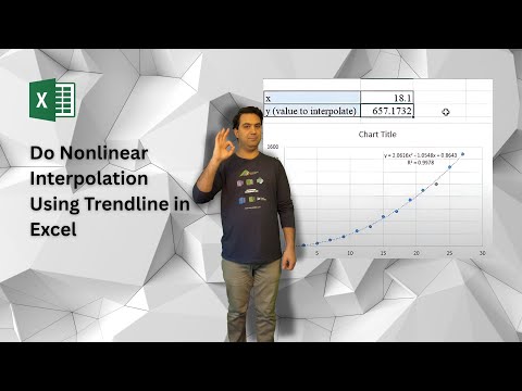 How to Do Nonlinear Interpolation Using Trendline in Excel