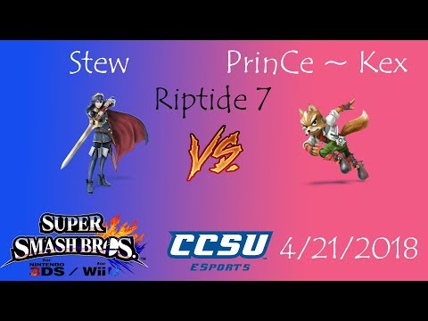 Riptide 7 CCSU Smash 4 - Stew (Lucina) vs PrinCe ~ Kex (Fox)