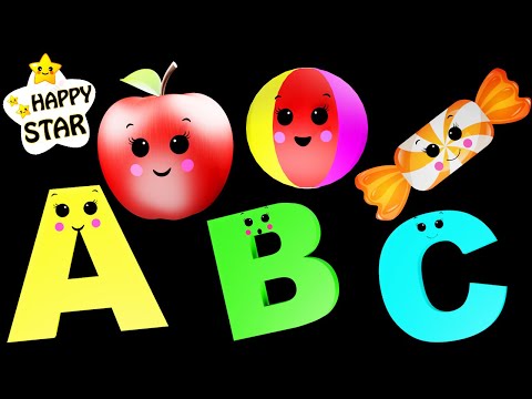 A to Z Alphabet Dancing - Sensory Videos for babies - Toddler Videos - Happy Star Dancing