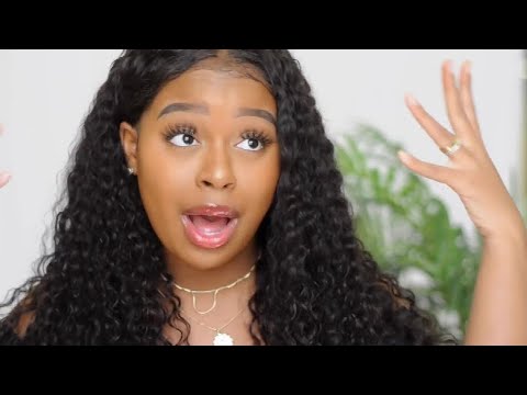 18 inch Full Lace Wig Brazilian Deep Curly Human Hair in 150% Density