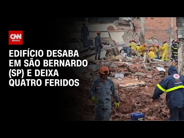 Edifício desaba e deixa quatro feridos em São Bernardo do Campo (SP) | AGORA CNN