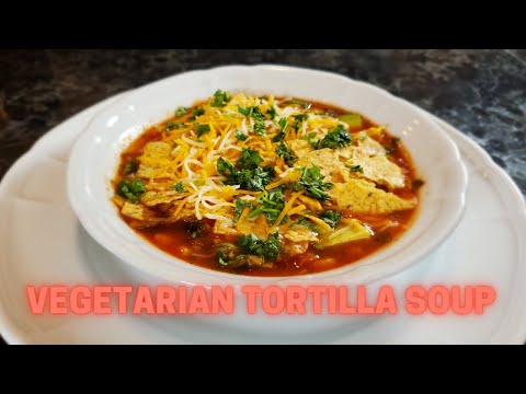 Delicious Tasting Vegetarian Tortilla Soup | Gluten Free