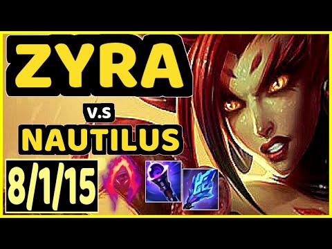 ZYRA vs NAUTILUS - 8/1/15 KDA BOTTOM SUPPORT GAMEPLAY - EUW Ranked DIAMOND