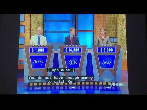 Double Jeopardy encore event, Ken Jennings DAY 1 - $5,000 WAGER on the 3rd Daily Double (6/2/04)