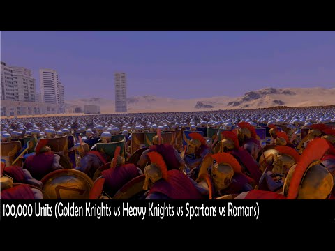 Massive battle on Medieval Era with 100,000 Units of Knights | Ultimate Epic Battle Simulator | UEBS