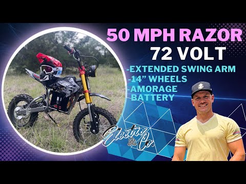 Upgraded 50MPH RAZOR- Electro & Co. 72 Volt Custom build MX500 MX650, SX500 and RSF650 11,000 watts!
