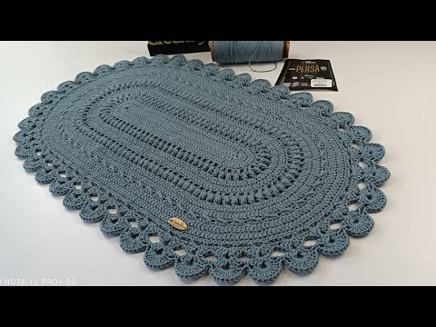 TAPETE VENEZA EM CROCHÊ OVAL FÁCIL E RÁPIDO, passo a passo completo #tapetedecroche #artesanato