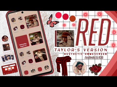 Aesthetic Phone 🐨🌿 Taylor's Version "RED" Theme ❤️❤️ (Huawei Y7a)
