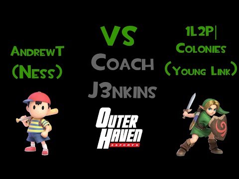 Coach J3nkins: AndrewT (Ness) Vs 1L2P Colinies (Young Link)