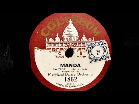 Ben Bernie and His Hotel Roosevelt Orchestra, (as Maryland Dance Orchestra), – Manda (1924)