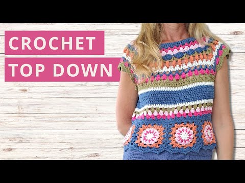 Crochet Top Down TOP TUTORIAL ! Learn step by step this AMAZING CROCHET technique to make tops!
