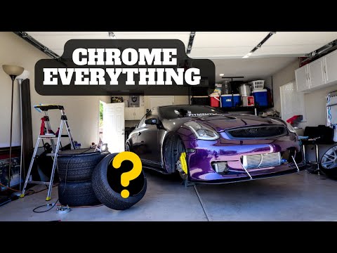 SUPERCHARGED G35 gets NEW WHEELS !