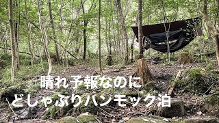 【野営】雨男がキャンプすると晴れ予報でも土砂降りになるリアル。【ソロキャンプ】