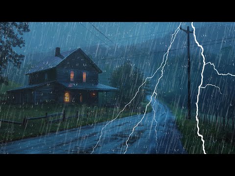 Adiós al Insomnio – Lluvia Fuerte con Truenos para Dormir Profundo sin Interrupciones