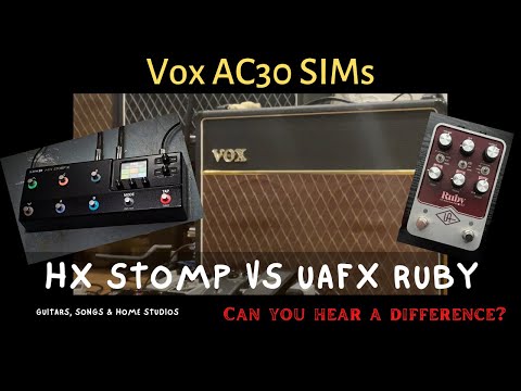 VOX AC30 SIM Sounds - HX Stomp v UA Ruby: In Room Sounds via Hotone Loudster & Celestion Greenbacks