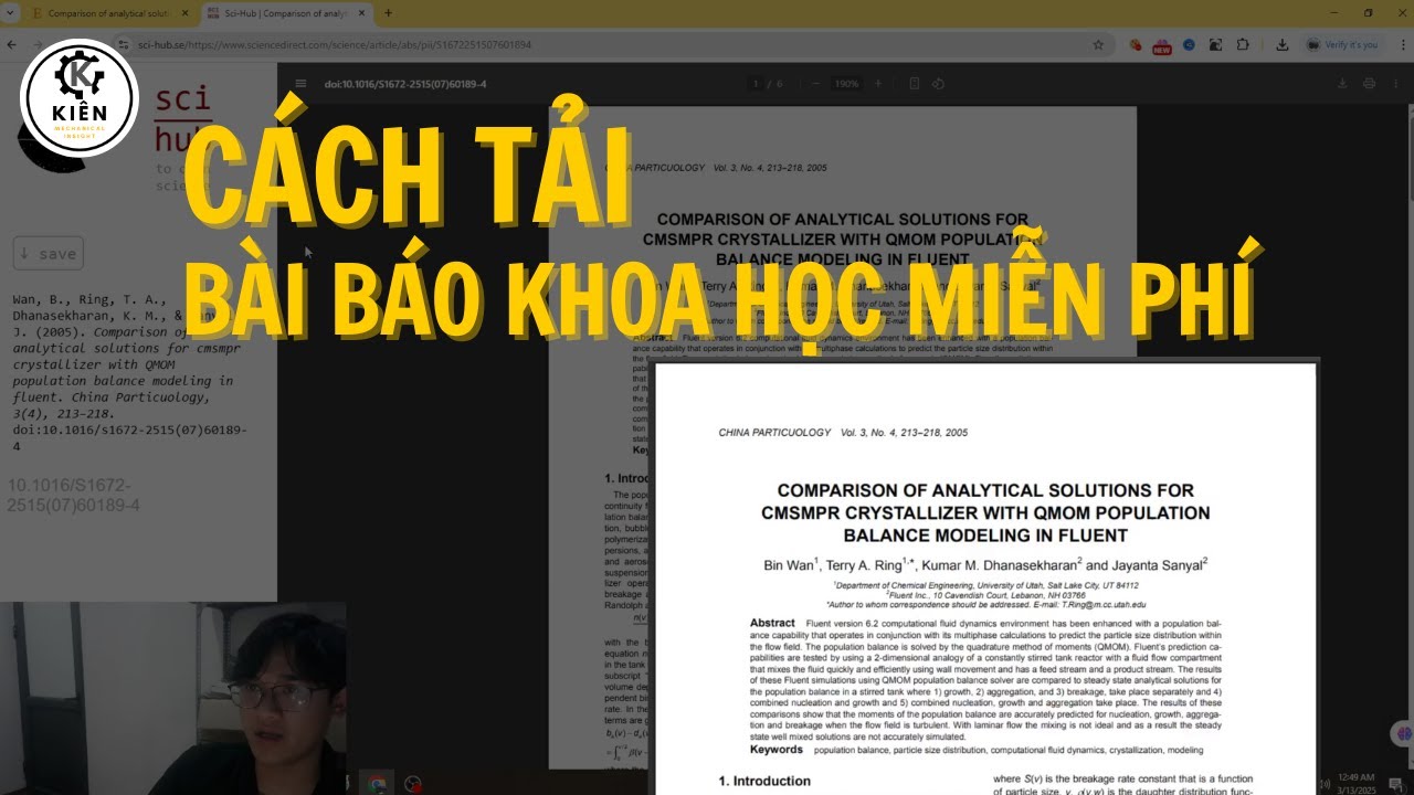 HƯỚNG DẪN TẢI BÀI BÁO KHOA HỌC MIỄN PHÍ Từ ScienceDirect và Sci-Hub