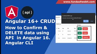 Angular CRUD - 4: How to confirm & delete data using API in Angular | delete data w/ api in Angular