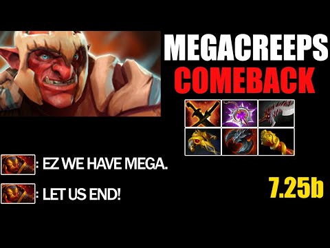 Apex Troll Warlord Megacreeps Defence - Crazy Comeback 7.25b Dota 2