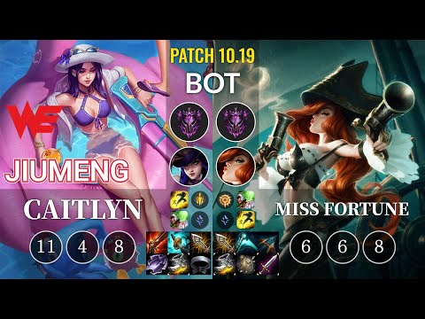 WE Jiumeng Caitlyn vs Miss Fortune Bot - KR Patch 10.19