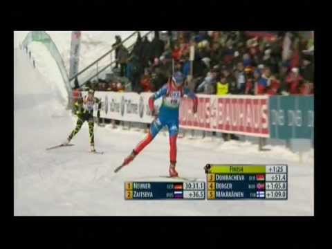 Biathlon Verfolgung der Damen in Oslo 2012