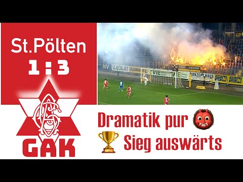 St. Pölten ⚽️ GAK mit 1 : 3 Auswärtssieg Dramatik pur in Liga 2