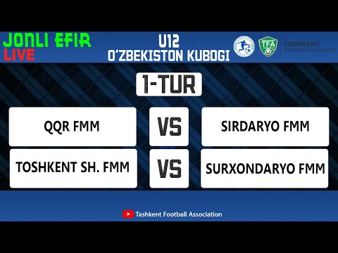1-tur.Toshkent FMM (U12) 1-0 Surxondaryo FMM (U12) / QQR FMM (U12) 3-0 Sirdaryo FMM (U12) #tugadi