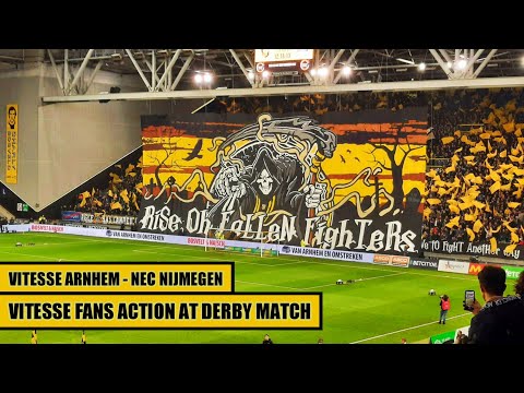 Choreography Vitesse Fans at Derby Match | Vitesse - NEC (15.01.23)
