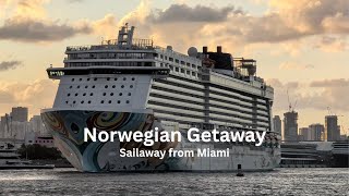 Norwegian Getaway Sailaway from Miami | South Pointe Park Ship Spotting 4K