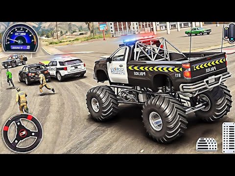 Police 4x4 Monster Truck Stunts Driver Simulator 3D - Police Track Racing Simulator 2025 - Gameplay