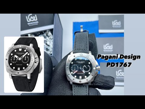 Pagani Design PD 1767 Black | Submersible Watch | Black Pagani Watch | Nylon Watch | PD1767 Pagani