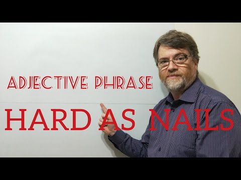 English Tutor Nick P Adjective Phrase (51) Hard as Nails