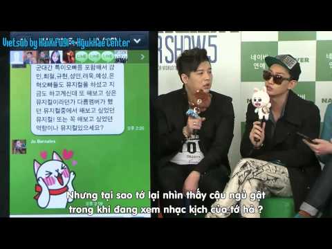 [Vietsub] 130321 LINE star - Lí do DongHae ngủ gật khi xem nhạc kịch của EunHyuk