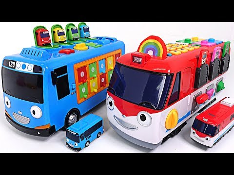 Dinosaurs broke the road! Talking Edu Train Titipo and Smart Bus Tayo are Going - PinkyPopTOY
