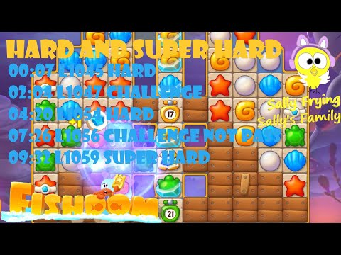Fishdom hard and super hard level - 1045 + 1047 + 1054 + 1056 + 1059