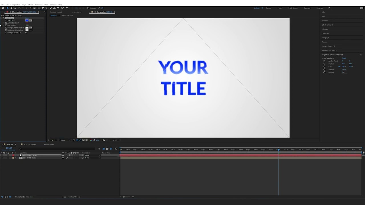 How to edit the Corporate Clean Intro Animation in After Effects