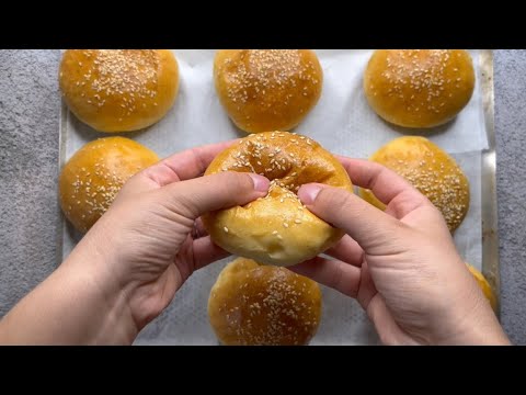 RECETTE DE PAIN BURGER BRIOCHÉ MAISON AVEC OÙ SANS ROBOT / SUPER MOELLEUX / BUN’S