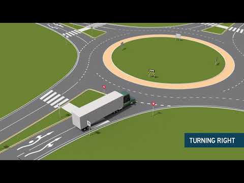 Large vehicles in roundabouts