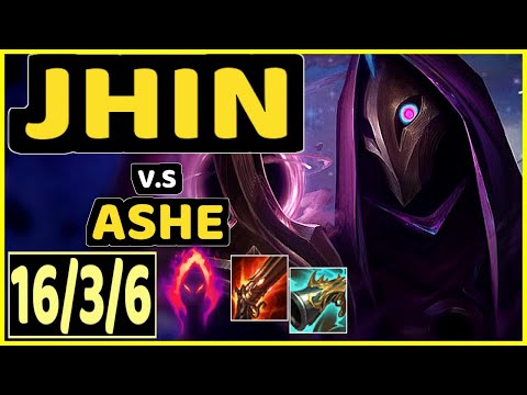 YUUKI60 (JHIN) vs ASHE - 16/3/6 KDA BOTTOM ADC GAMEPLAY - EUW Ranked DIAMOND