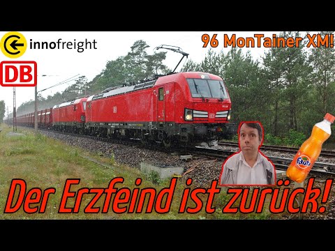 Der ERZFEIND ist zurück! Der mächtige Erzzug von DB Cargo mit 96 MonTainer XM zum EKO Ziltendorf!
