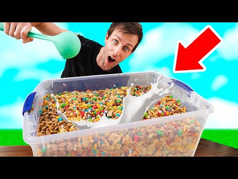 MAKING THE WORLDS BIGGEST BOWL OF CEREAL CHALLENGE!
