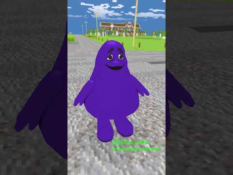 Grimace's Sad Day  #minecraft #shorts #grimaceshake