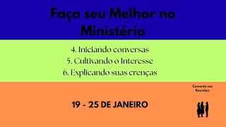 Do Your Best in Ministry - January 19-25