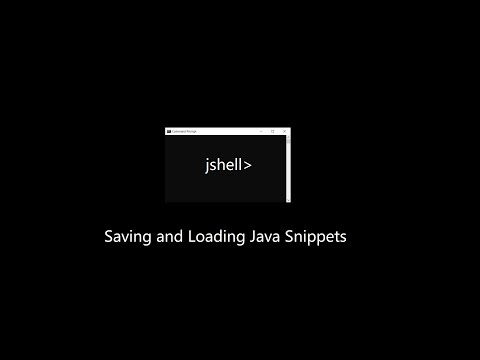 Jshell Saving And Loading Java Snippets