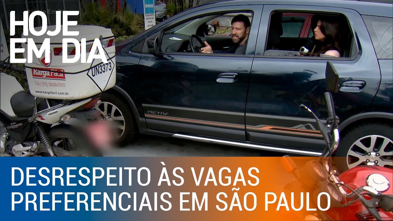 Hoje em Dia mostra o desrespeito às vagas preferenciais em SP